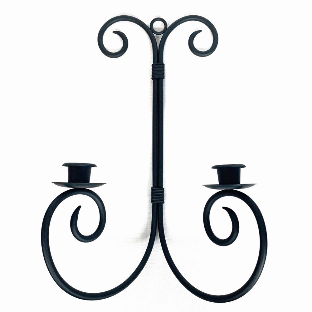 PartyLite Revere Wrought Iron Black Wall Sconce P7752 New in Original Box - Picture 3 of 9
